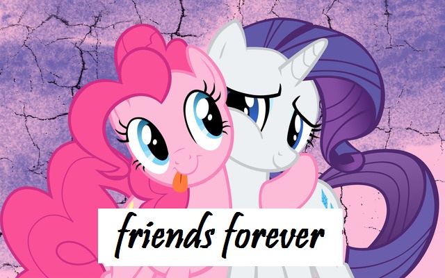 FANMADE_Pinkie_Pie_and_Rarity_friends_forever